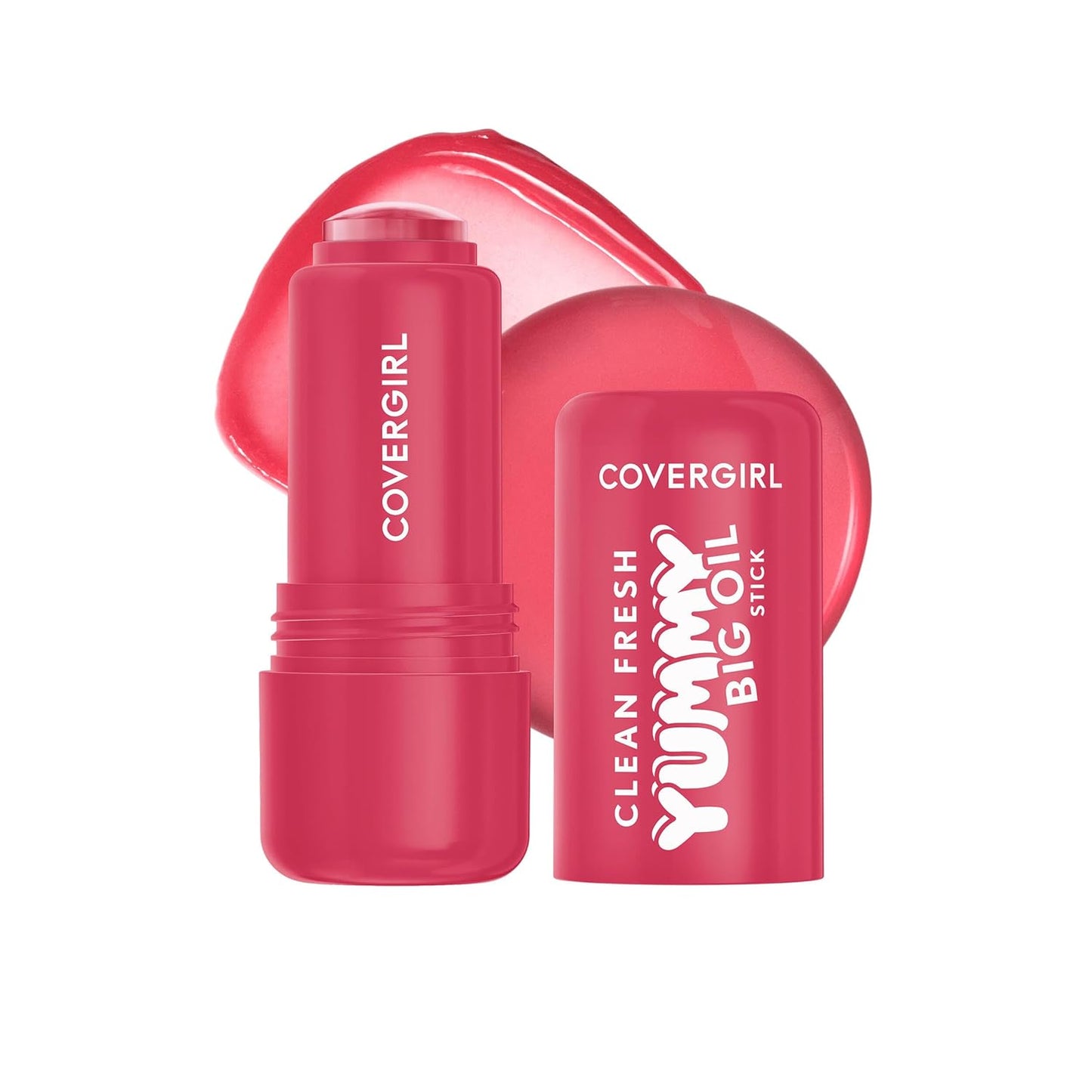 COVERGIRL Clean Fresh Yummy Big Oil Stick | Flavored Lip Oil for Dewy Finish - 120 Let’s Get Fizzical (Clear)