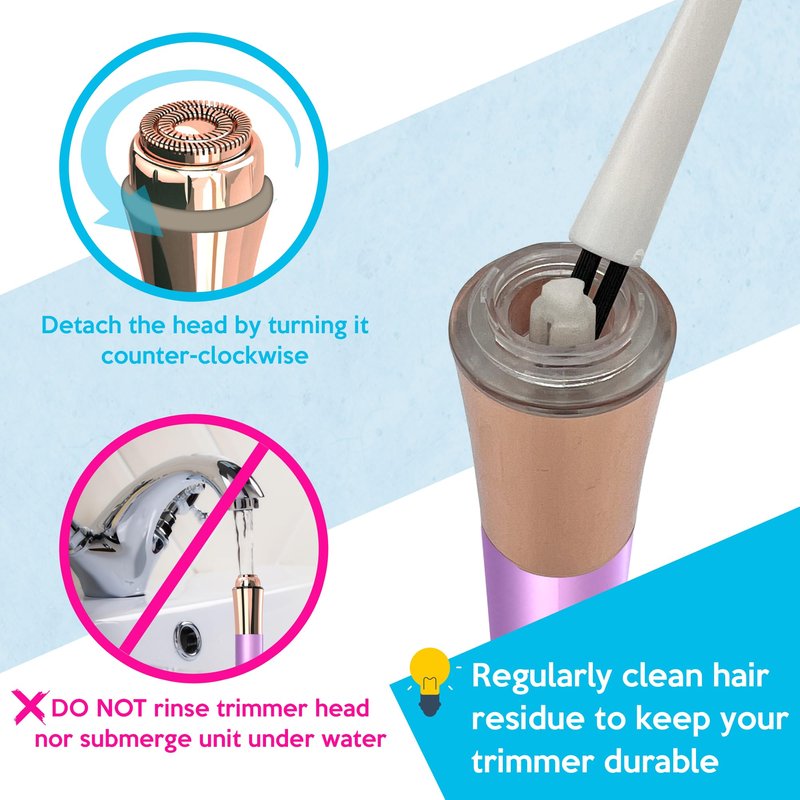 iMusthav Facial Hair Removel for Women, Rechargeable Painless Flawless Electric Facial Hair Remover, Face Shaver Razor Trimmer with 18K Gold-Plated, 16mm Dual Ring Floating Head, 360°LED