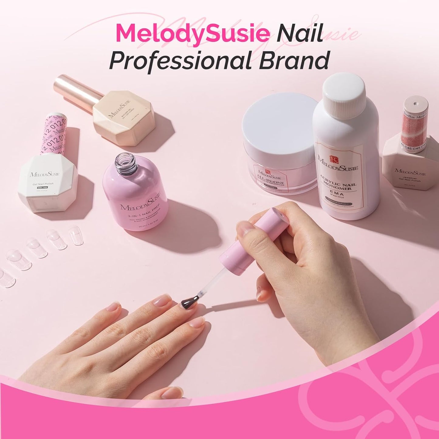 MelodySusie 30ML Nail Dehydrator & Primer | HEMA-Free, Acid-Free Nail Prep for Acrylic & Gel Nails