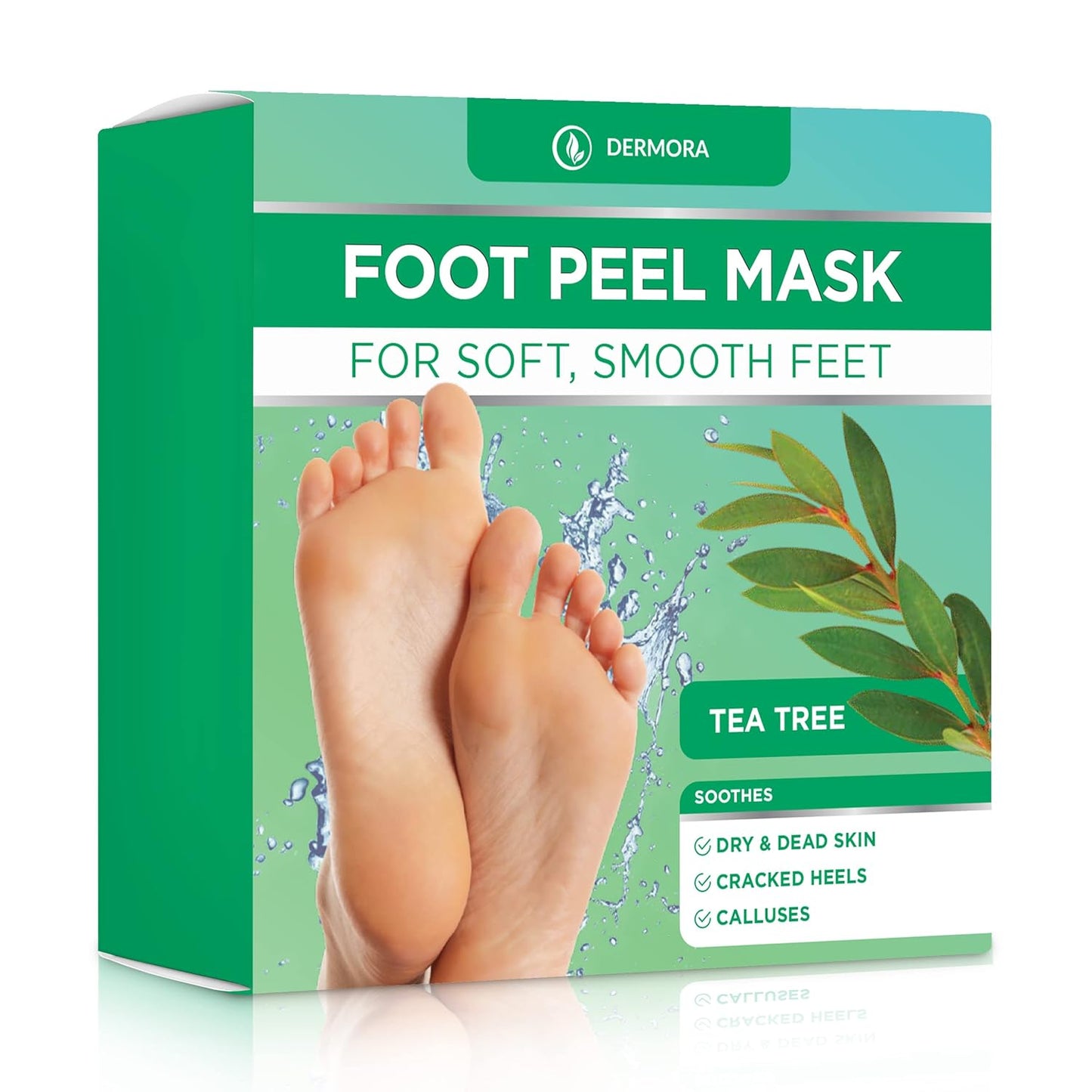 Exfoliating Foot Peel Mask - At-Home Spa Treatment for Dry, Cracked Feet | 2 Pairs Regular Size (Fits Women’s 11, Men’s 10)