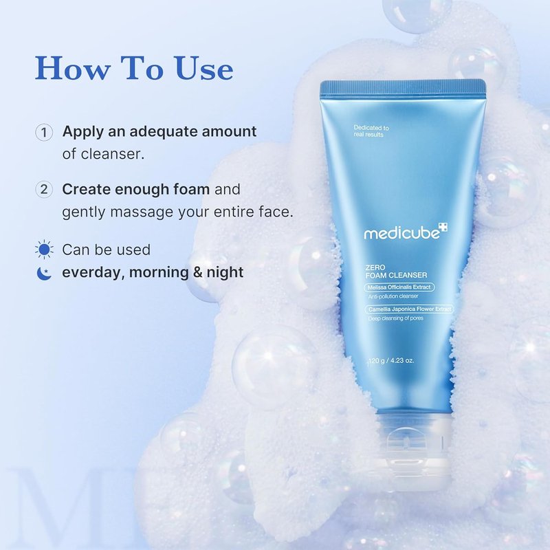 Medicube Double Cleansing Duo - Flawless Glass Skin Set | Zero Pore Cleansing Oil & Foam Cleanser