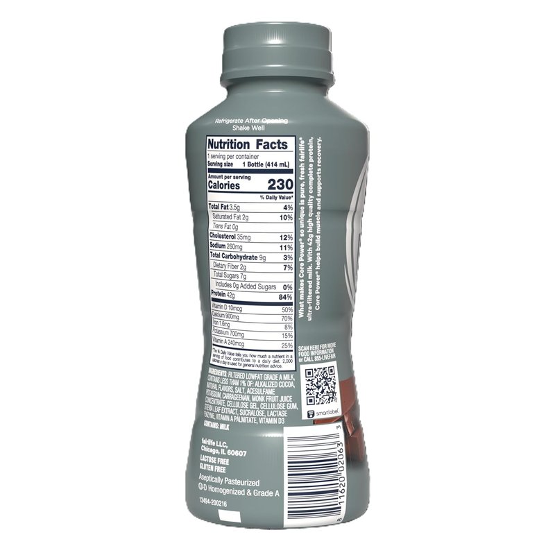 Core Power Elite High Protein Shake - Chocolate Flavor, 42g Protein, 14oz Bottle | 12 Pack