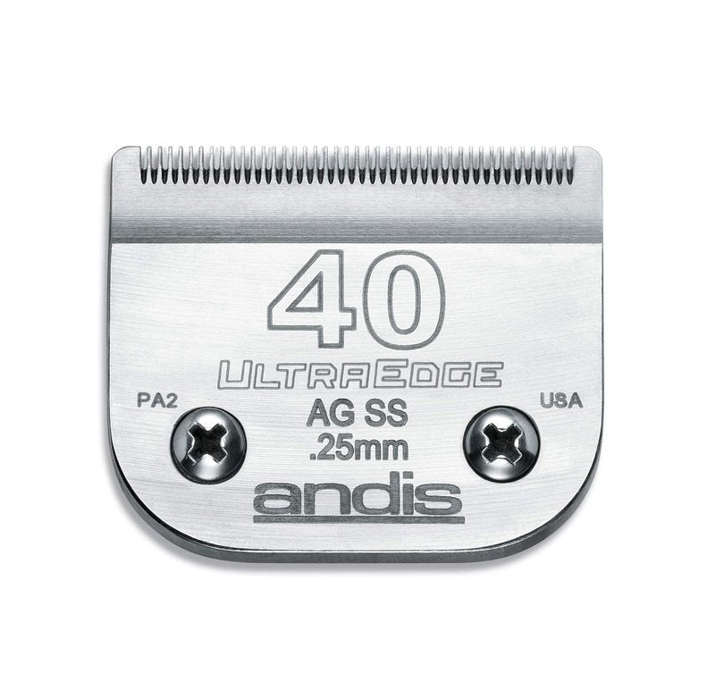 Andis 64084 UltraEdge Detachable Blade Size 40 – Carbon Steel Dog Clipper Blade, 1/100" Cut Length, Ultra Close Precision Grooming