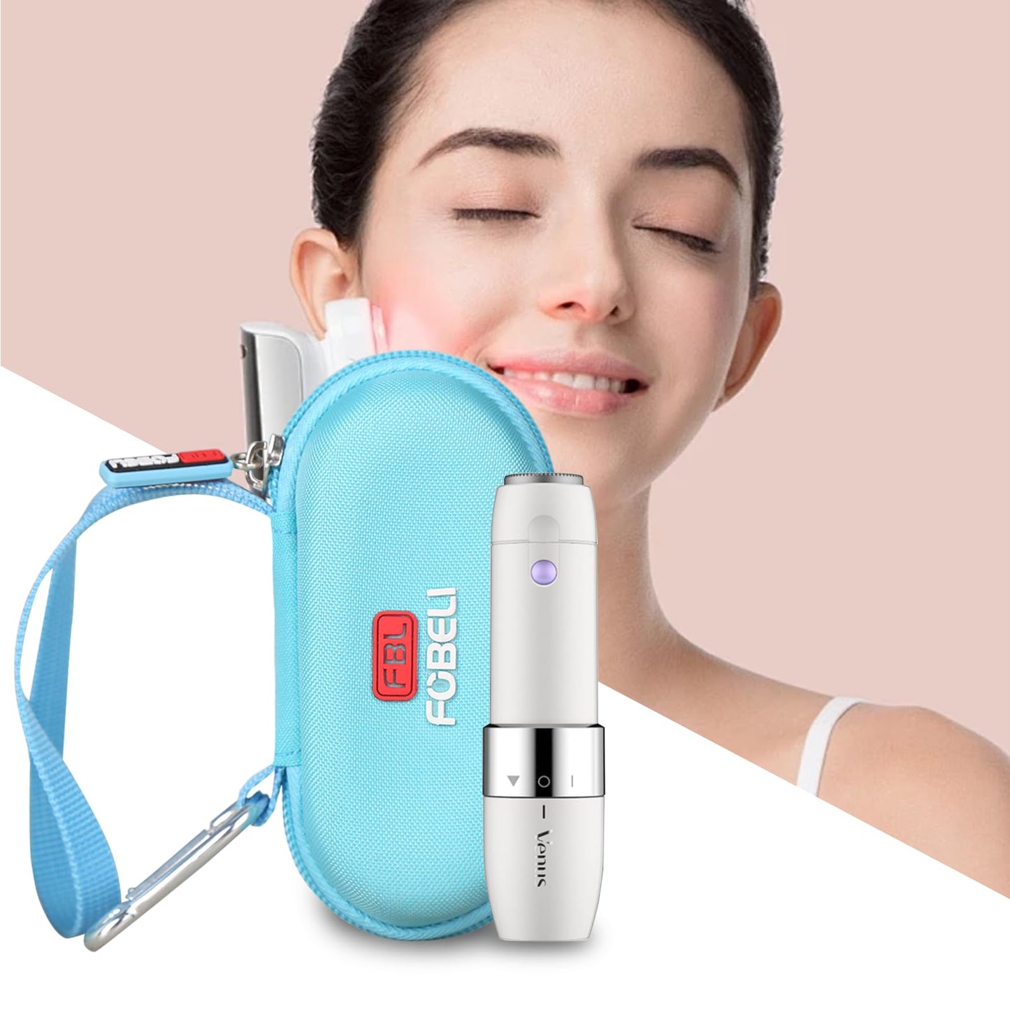 FBLFOBELI EVA Hard Storage Case for ZIIP Halo, ZIIP OX, ZIIP GX Facial Toning Device/for Gillette Venus Mini Facial Hair Remover (Case Only) (Blue)
