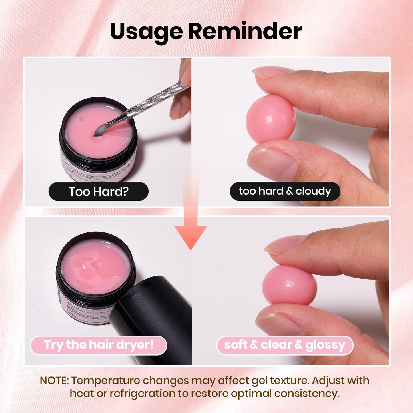 Beetles 3D Gel Nail Art with 3D Mold,Pink Solid Builder Nail Gel,Non-Sticky Sculpting 3D Nails & Dual-Ended Sculpture Pen & Stiletto Dual From, Beginner Friendly DIY at Home,Ballet Whisper