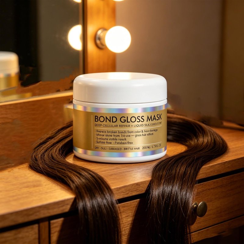 XEBAMIO Bond Gloss Mask, Helps Support Stronger, Smoother & Shinier Looking Hair, Nature Deep Repair Hair Mask, Smoother & Shinier Looking Hair (3PCS)