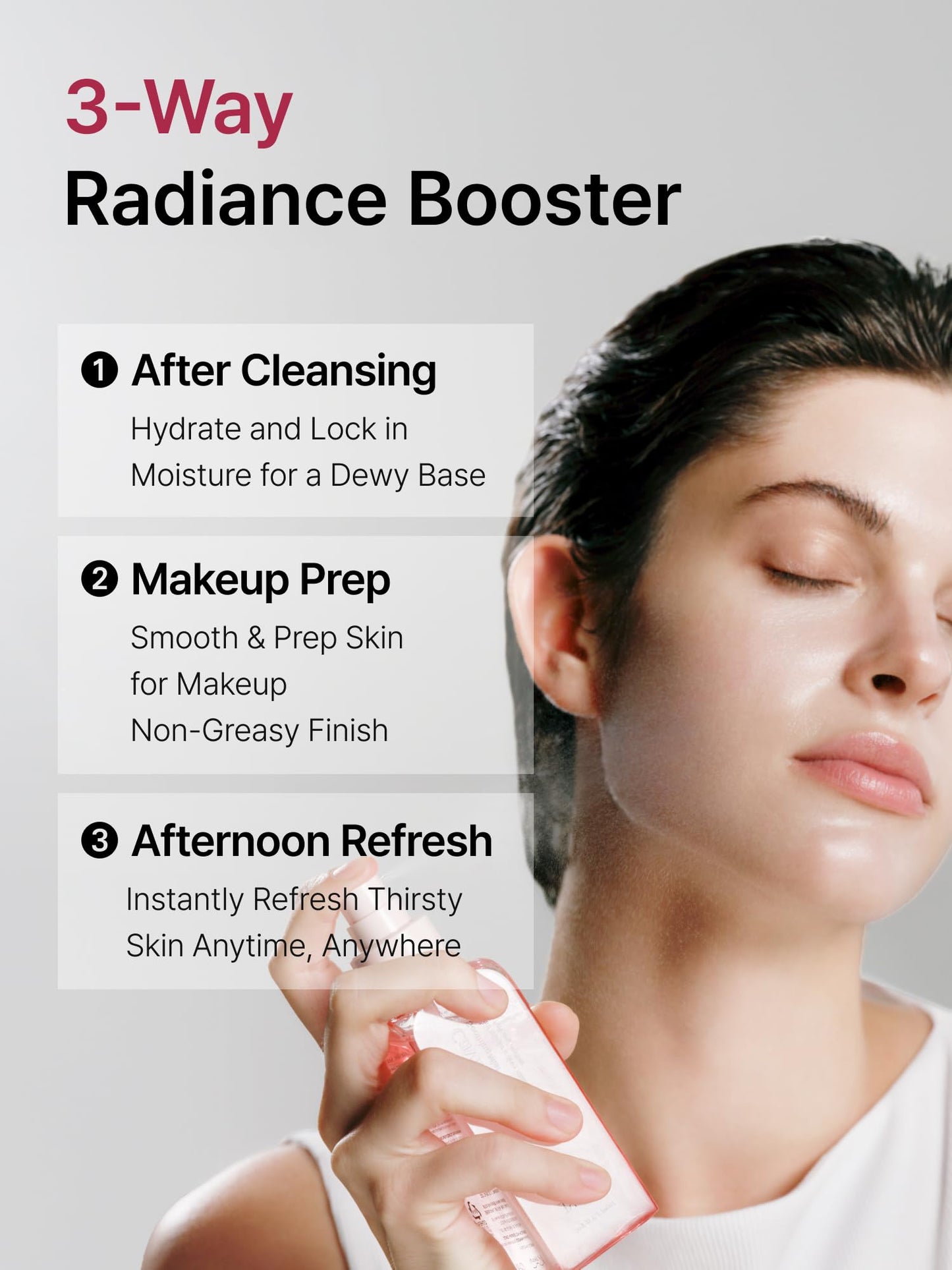 Delere Caviar Glow Soothing Mist | Korean Glass Skin Spray Serum with 5% Caviar & Squalane - Instant 3-Second Radiance & Makeup Setting – Anti-Aging Collagen Booster for Sensitive Skin, 3.4oz