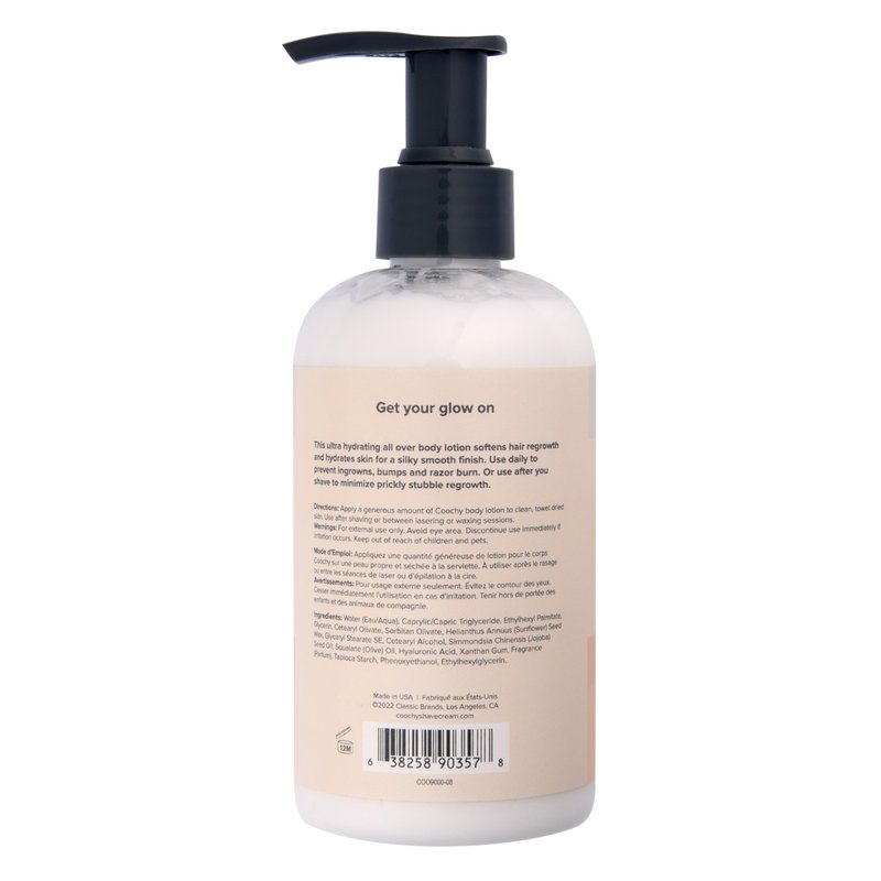 Coochy Ultra Silky Body Lotion | Post Shaving Cream | Skin Care After Shave Moisturizer | Prevents Bumps, Ingrowns, Razor Burn | Mango Coconut, 8 oz