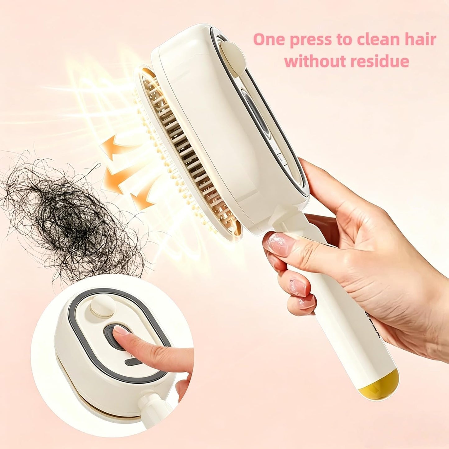 Electric Spray Air Cushion Massage Comb Electric Spray Hair Brush 2026 Electric Steaming Massage Hair Care Brush Rechargeable Detangling,for Reduce Frizz Nourishes Hairs Anti-Static (Beige)
