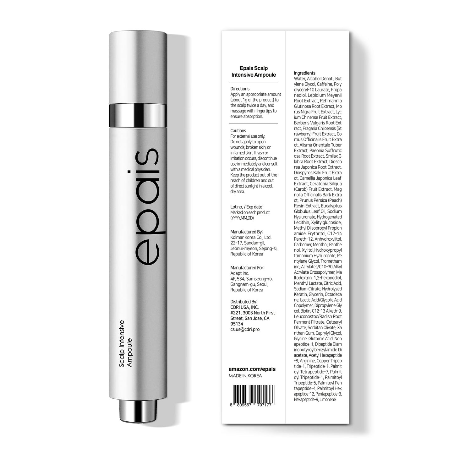 EPAIS 4 Weeks Hair Scalp Serum for Women, Peptide Serum for Hair Care, Nourishing and Hydrating Ampoule for Fuller-Looking Hair, Biotin, Keratin, Clinically Tested, 15ml, 0.5 fl oz