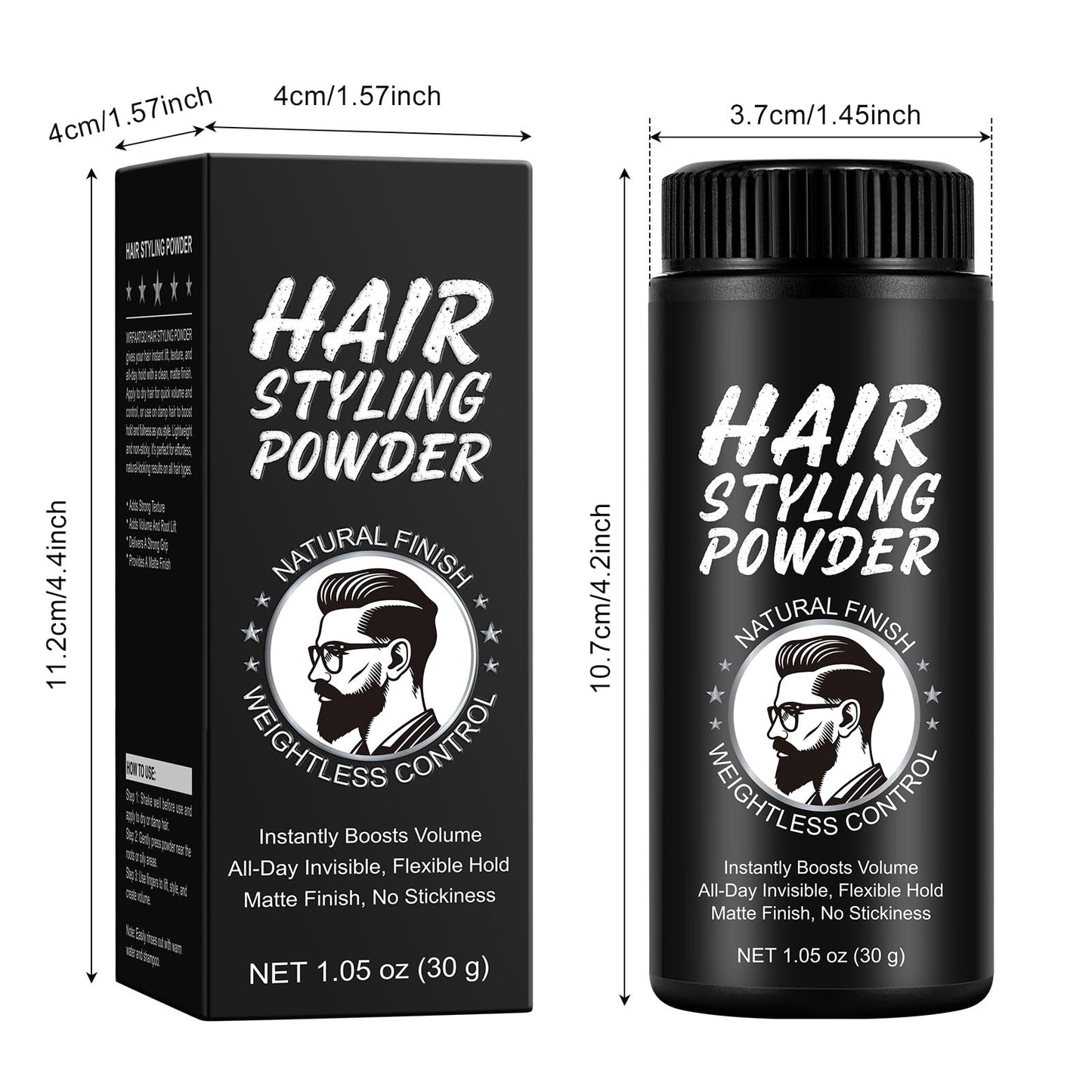 ABOUME Hair Styling Powder, Volumizing & Texture Powder for Men and Women & All Hair Types, All-Day Invisible Hold, Matte Finish and Non-Sticky (1pcs)