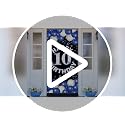 10th Birthday Fabric Backdrop Banner for Boys & Girls - Blue