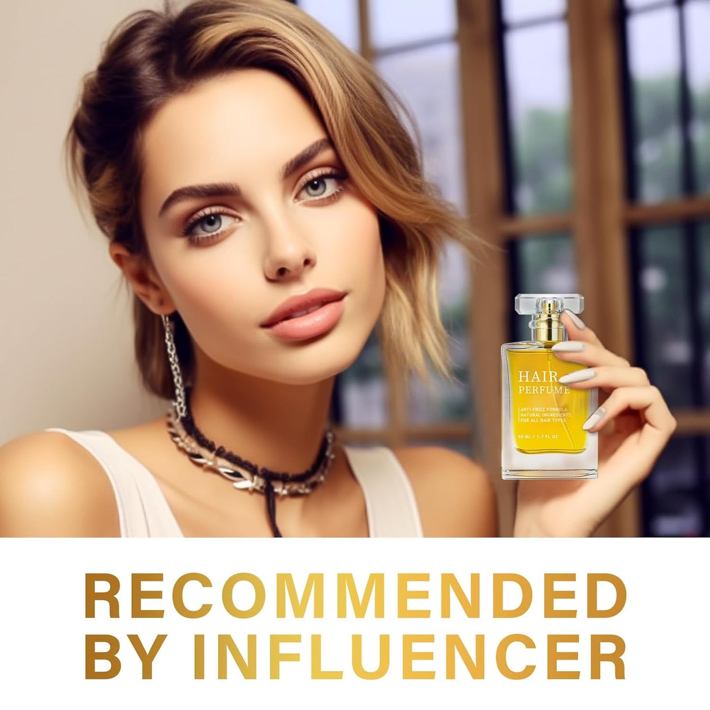 Hair Perfume for Women - 50mL Long-Lasting Pheromone Fragrance | Lightweight Spray for Dry, Frizzy Hair Care