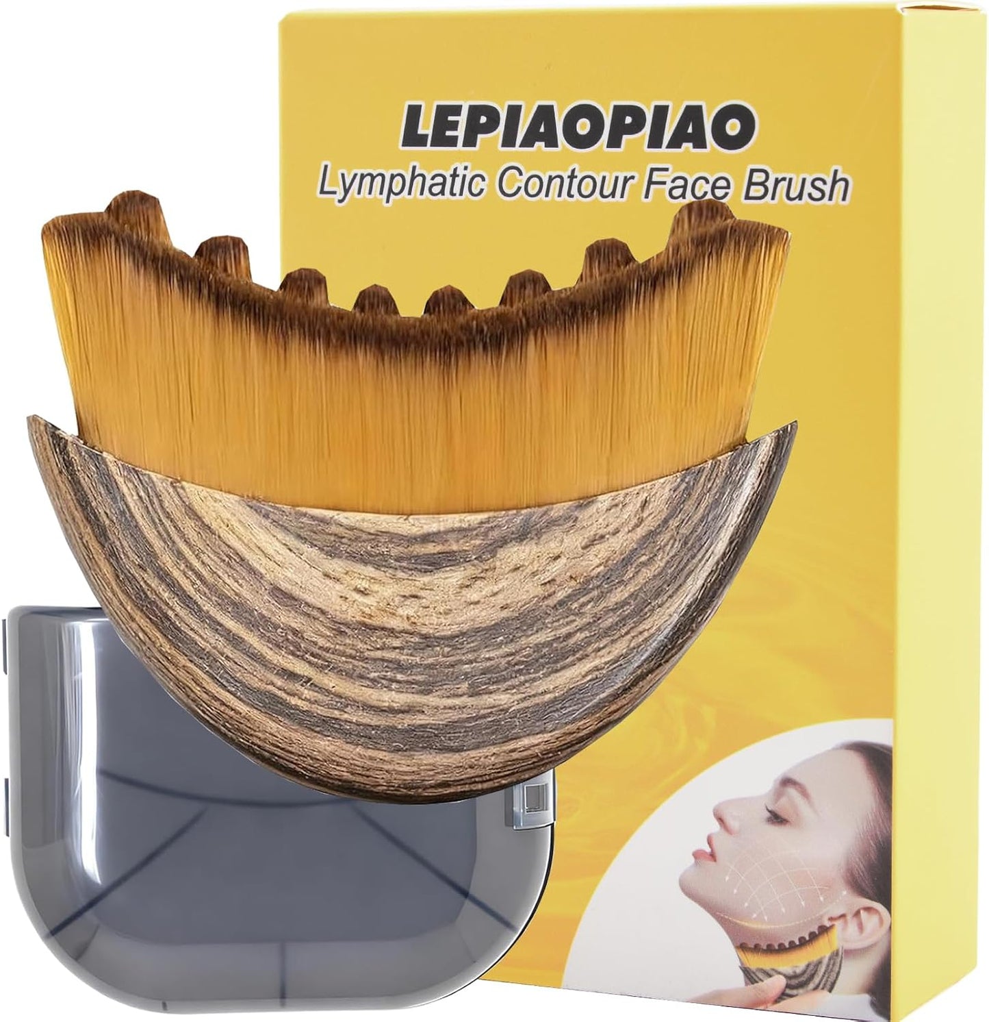 Lymphatic Drainage Face Brush Set - Ergonomic Contour Massager for Precise Skin Care | 2 PCS