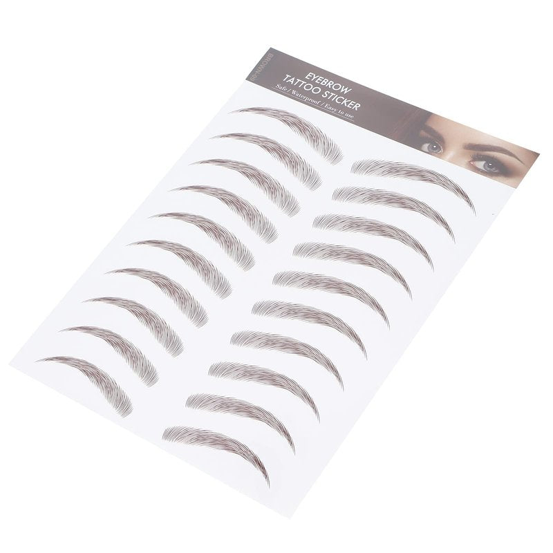 6D Eyebrow Sticker Professional Eyebrow Transfer Sticker Eyebrow Makeup Tool for Women and Girls (Brown)(BROWN-09)