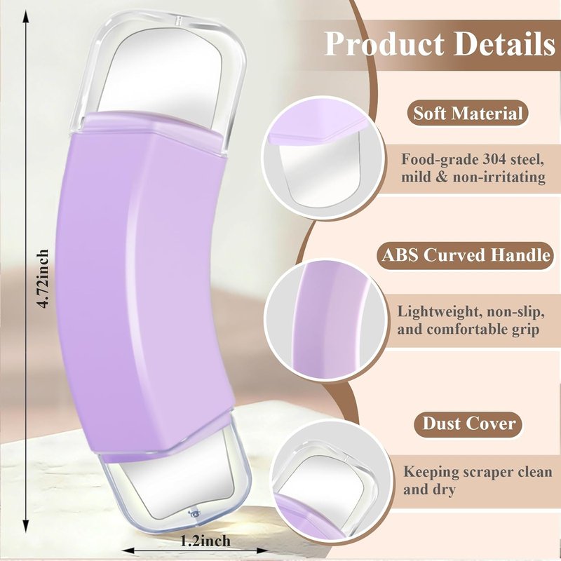 Blackhead Remover Tool Set - 2-Pack 3D Dual-End Pore Cleaner | Deep Cleansing Scraper for Nose & Face (Purple + Green)