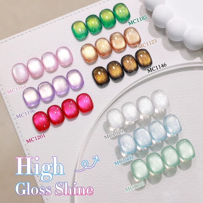 Double Rhythm 28Pcs 0.5Oz Cat Eye Gel Nail Polish Set Same Color Same Bottle Magnetic Gel Polish Kit Nail Art Manicure Salon DIY at Home (Silver Gold Red Black-T24-7)