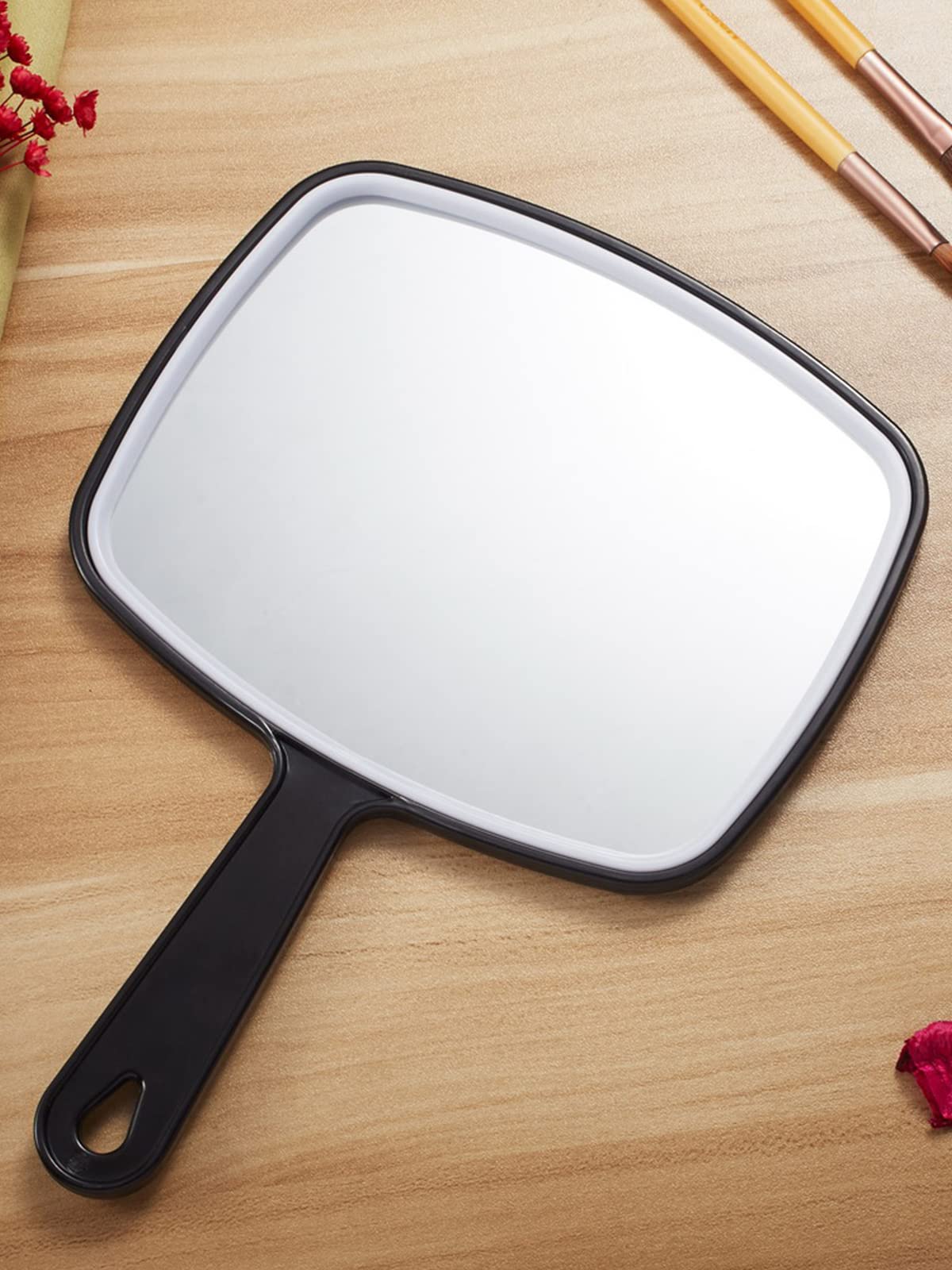 OMIRO Hand Mirror, Black Handheld Mirror with Handle, 6.3" W x 9.6" L