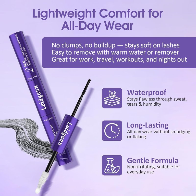 Eyelash Glue - 2-in-1 Lash Bond & Seal for Extensions | 72H Waterproof Strong Hold