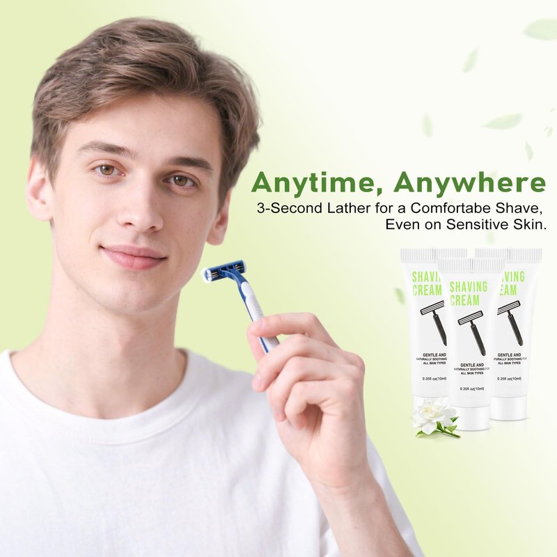 500 Shaving Cream Bulk Travel 10ml/0.35fl oz,Disposable Shaving Cream in Bulk Travel Shave Cream for Hotel Homeless,White Tea