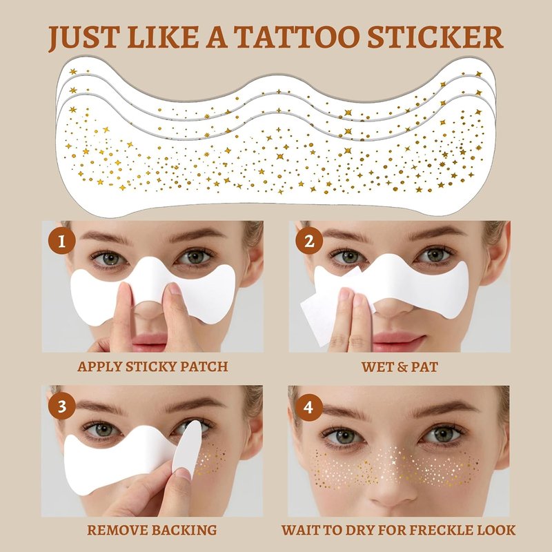 Face Glitter Set - 9 Color Body Glitter Gel with 3 Gold Freckles | No Glue Needed Festival Makeup for Parties & Halloween