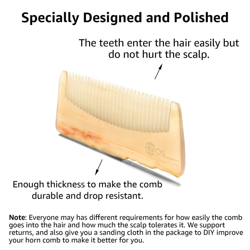 SC123 10cm Ox Horn Comb for Man