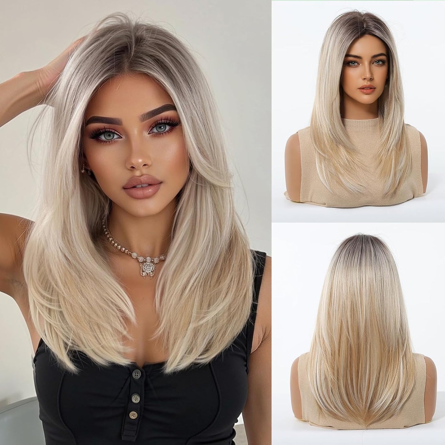 Long Blonde Wig - Natural Looking Heat Resistant Synthetic Hair | Perfect for Daily Wear & Parties