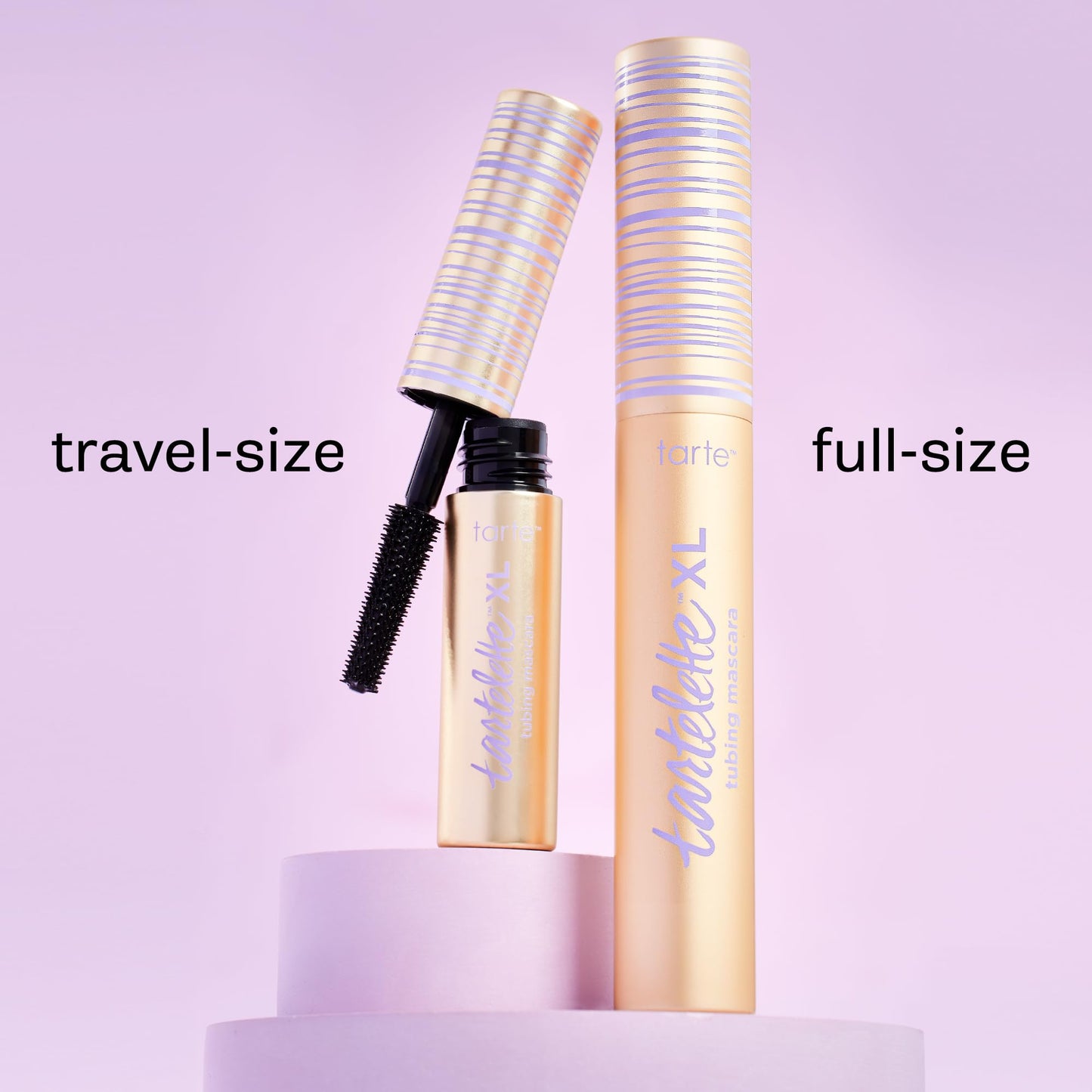 tarte tartelette XL tubing mascara – Lash Extensions in a Tube with Peptide, Extra-Bold Buildable Length & Volume, Smudge-Proof Longwear, Easy-to-Remove, Vegan & Cruelty-Free, travel size, black