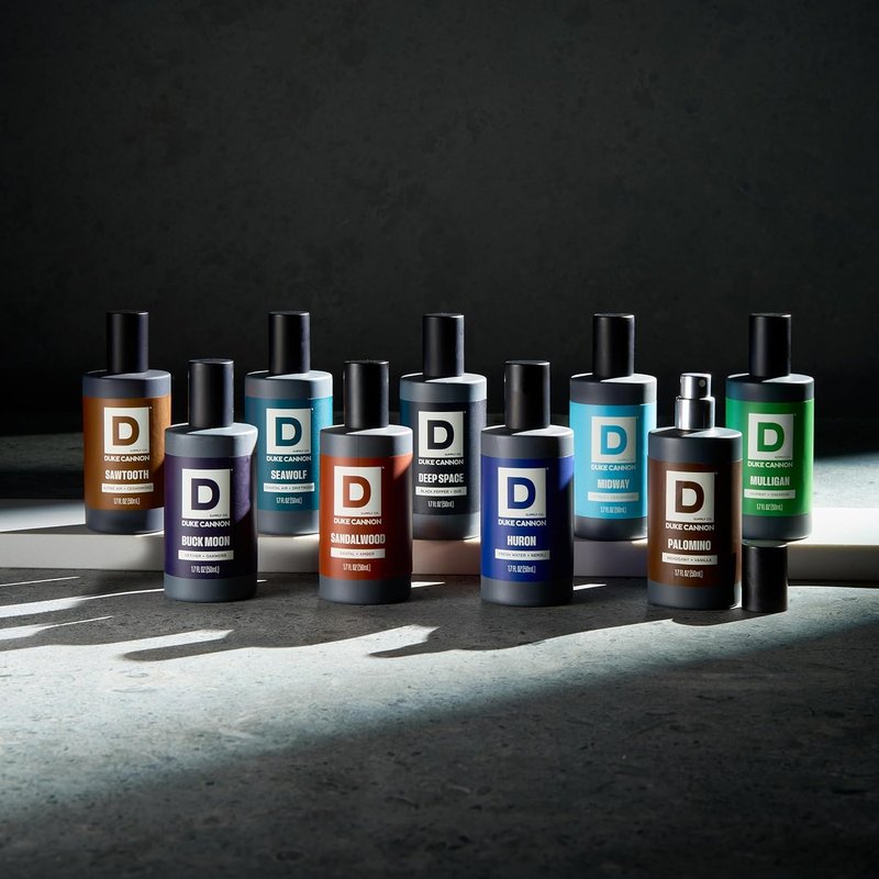Duke Cannon Supply Co. Proper Cologne Sampler Discovery Set - (3 Pack) 0.3 fl oz - Eau de Parfum Cologne for Men - Sawtooth, Seawolf + Palomino Scents - Classic, Masculine Fragrances