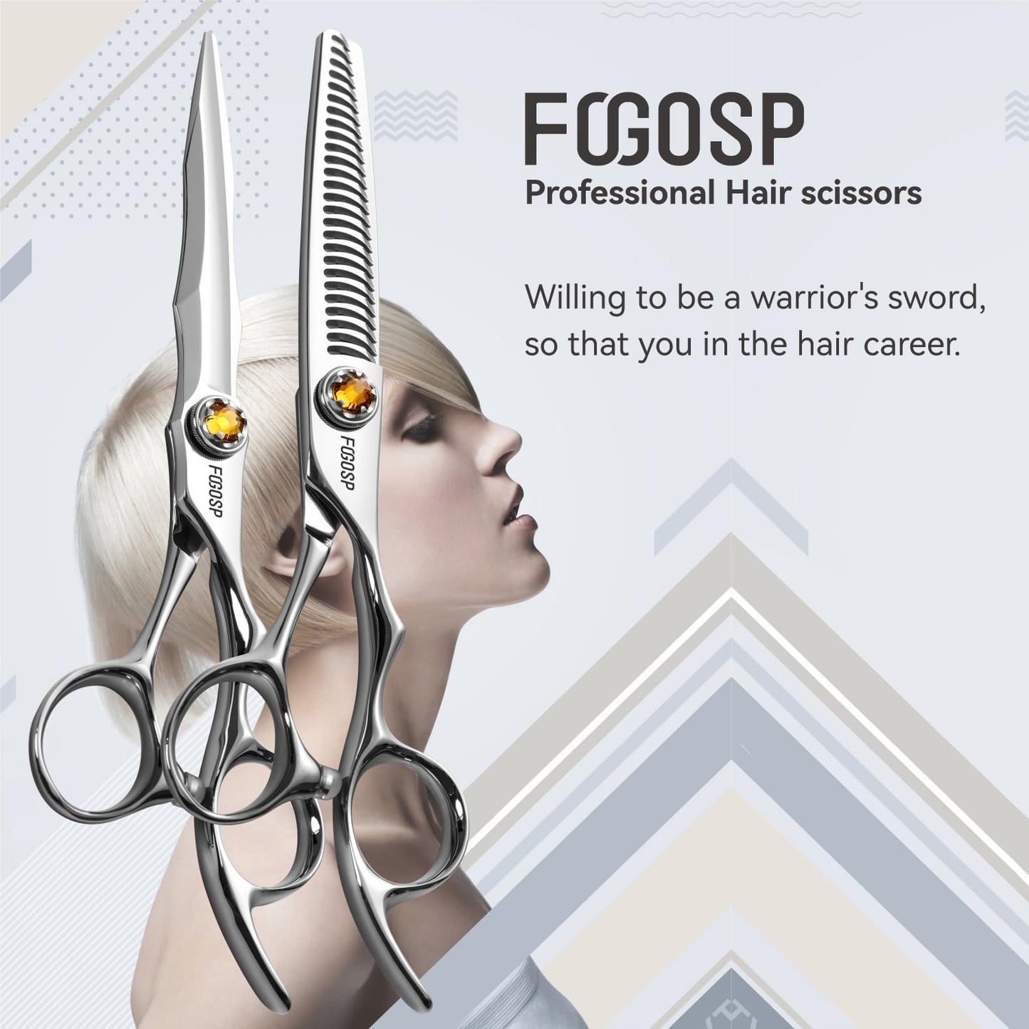Professional Hair Shears Set - VG10 Japanese Stainless Steel Ergonomic Scissors for Barbers & Stylists | 6-Inch Regular & Thinning