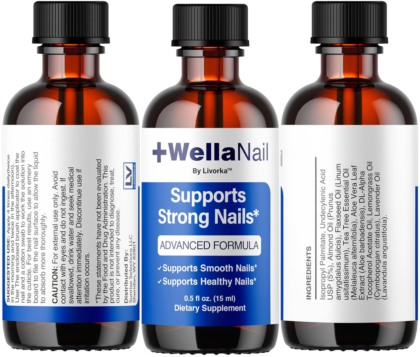 WellaNail Drops - Advanced Liquid Nail Supplement for Maximum Strength & Health | 2-Pack, All-Natural Formula
