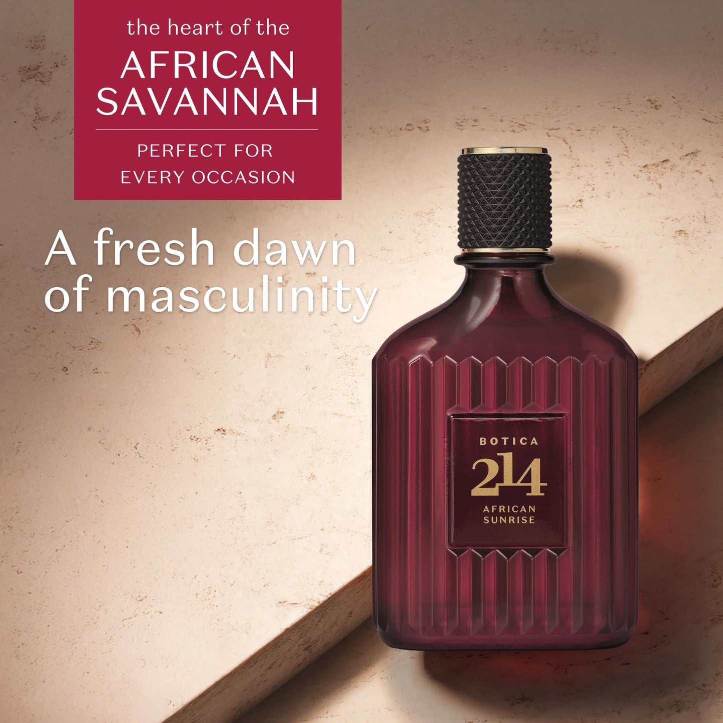 O Boticário BOTICA 214 African Sunrise Eau de Parfum for Men, Fougère Woody Fragrance with Rosemary, Juniper & Patchouli, 3 Ounce (90ml)