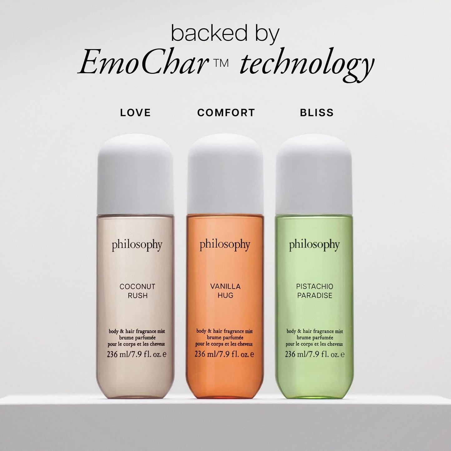 Philosophy Hair and Body Mists - Long-Lasting Fragrance for Women | Hydrating Vanilla, Pistachio & Coconut Scents