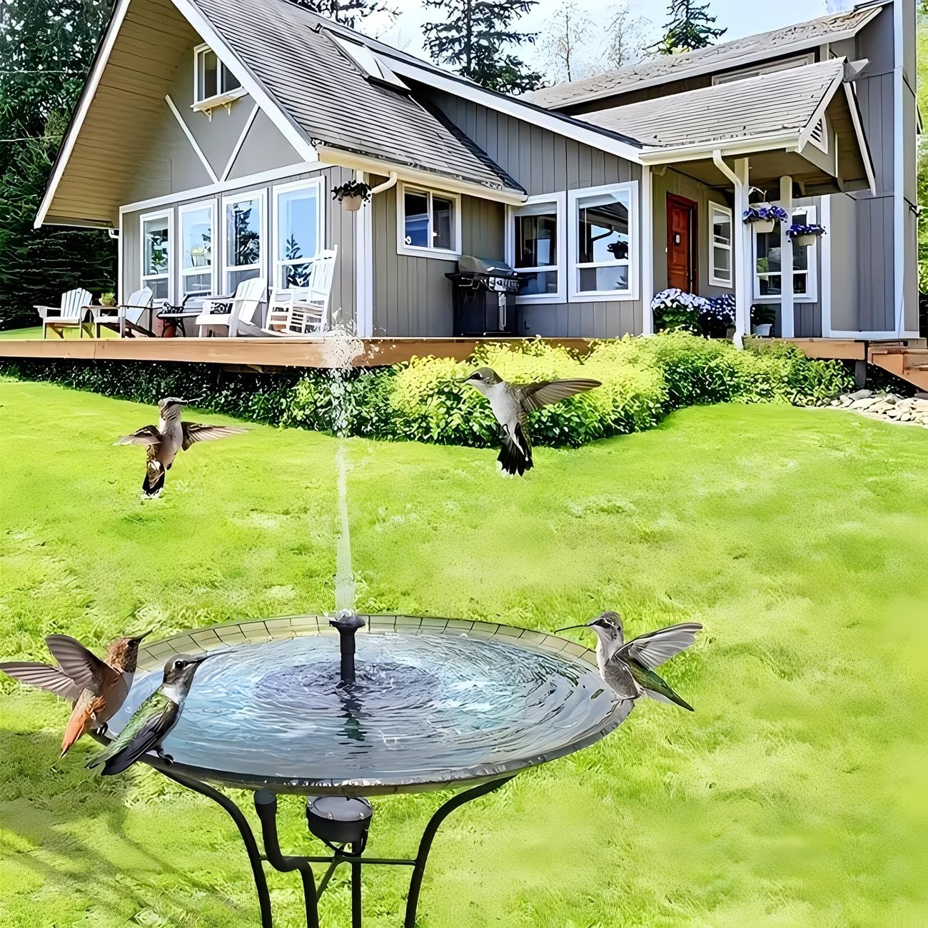 Solar Fountain for Bird Bath - IPX8 Waterproof Solar Water Pump | Ideal for Garden, Pond & Outdoor Decor