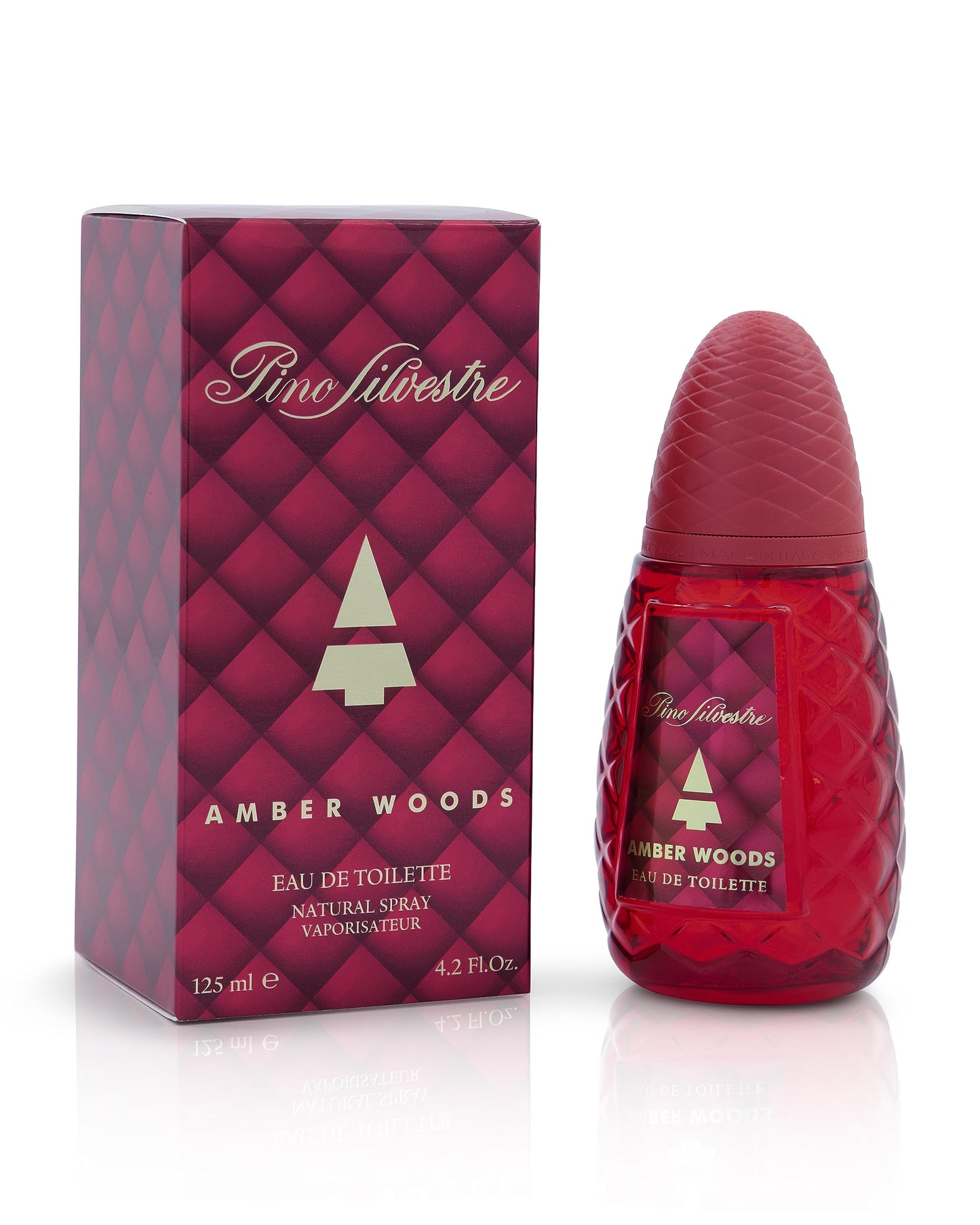 Amber Woods by Pino Silvestre - Perfume for Men - Aromatic, Woody, Spicy Scent - Blended with Lemon, Lavender, Patchouli, and Sandalwood - for Bold, Elegant Gentlemen - 4.2 oz EDT Spray