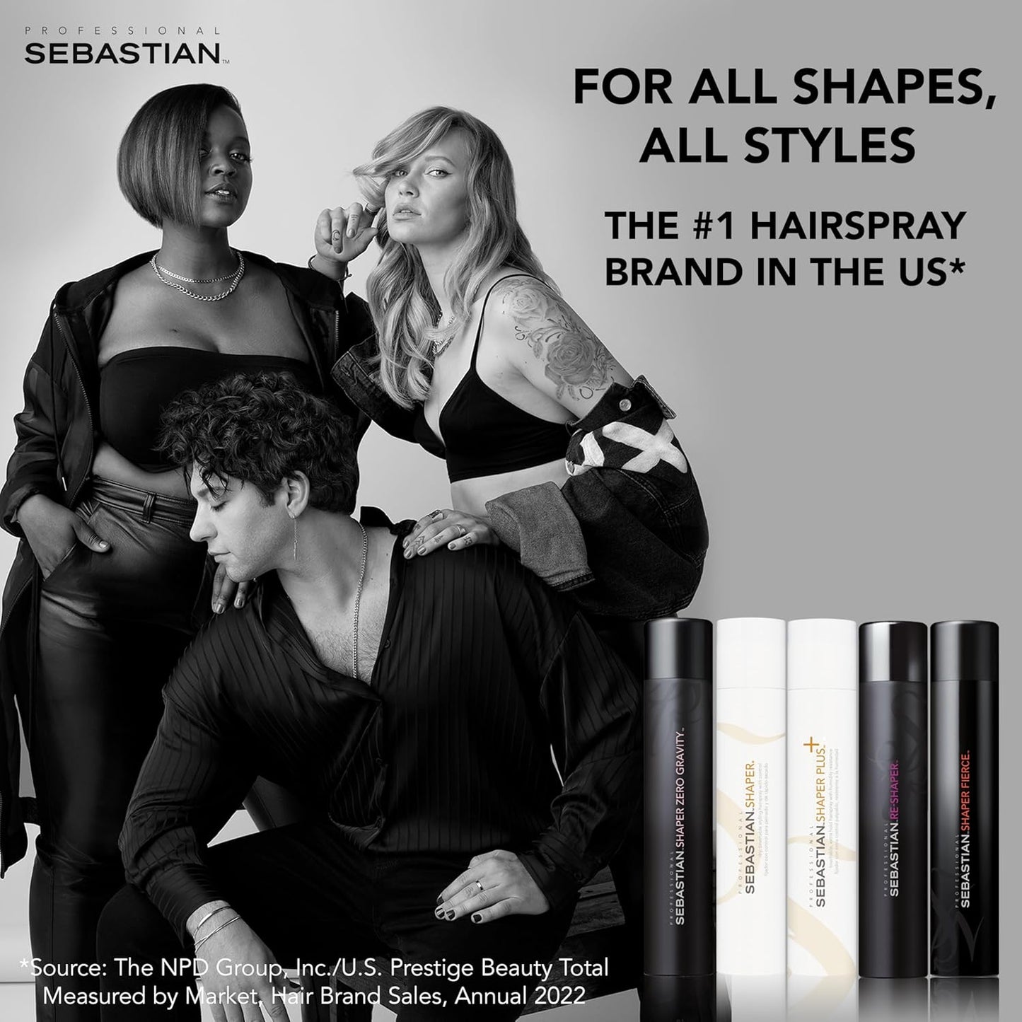 Sebastian Professional Hairspray - Flexible Medium Hold | Brushable Control, 50 VOC%