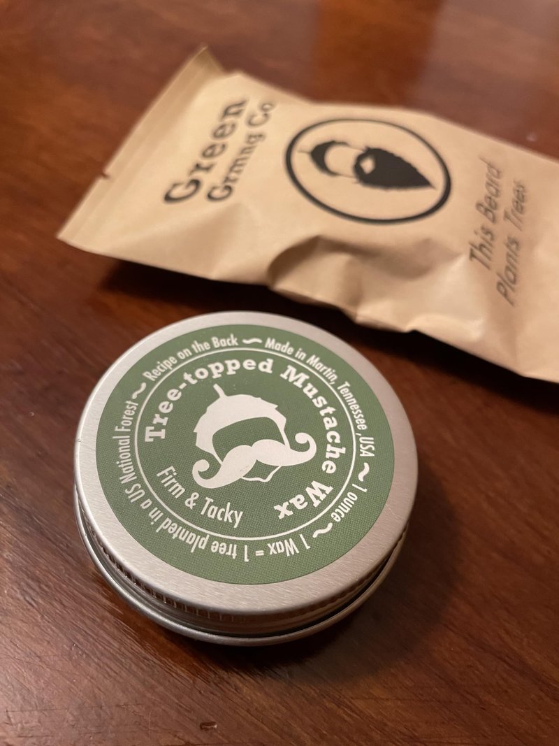 Green Beard Grmng Tree-topped Mustache Wax Tacky Firm - from