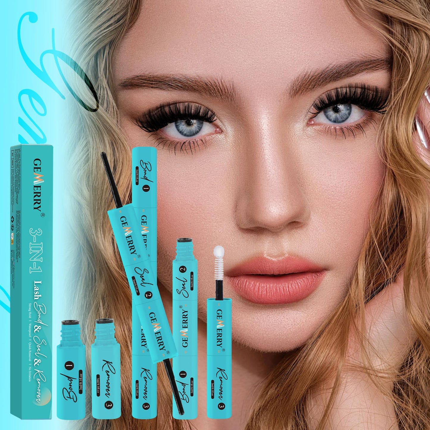 GEMERRY Lash Bond and Seal Remover 3-in-1 (3ml/3ml/3ml)