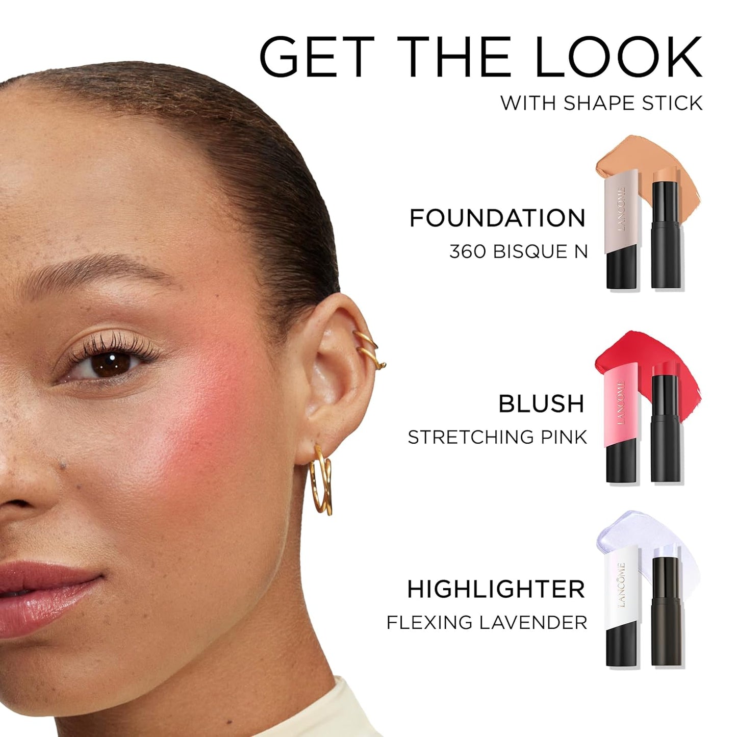 Lancôme Teint Idole Shape Stick - Multi-Use Foundation & Concealer | Hydrating Medium to Full Coverage, Natural Matte Finish