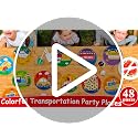 48-Pack Transportation Paper Plates - 7-Inch Car Birthday Party Tableware