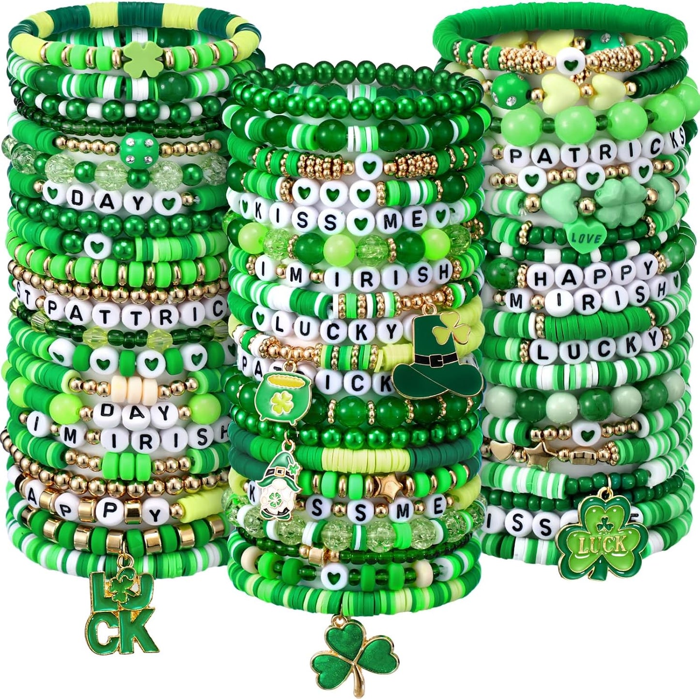 Easter Beaded Heishi Bracelets - 64-Piece Boho Friendship Jewelry Set | Perfect for Party Favors & Goody Bags