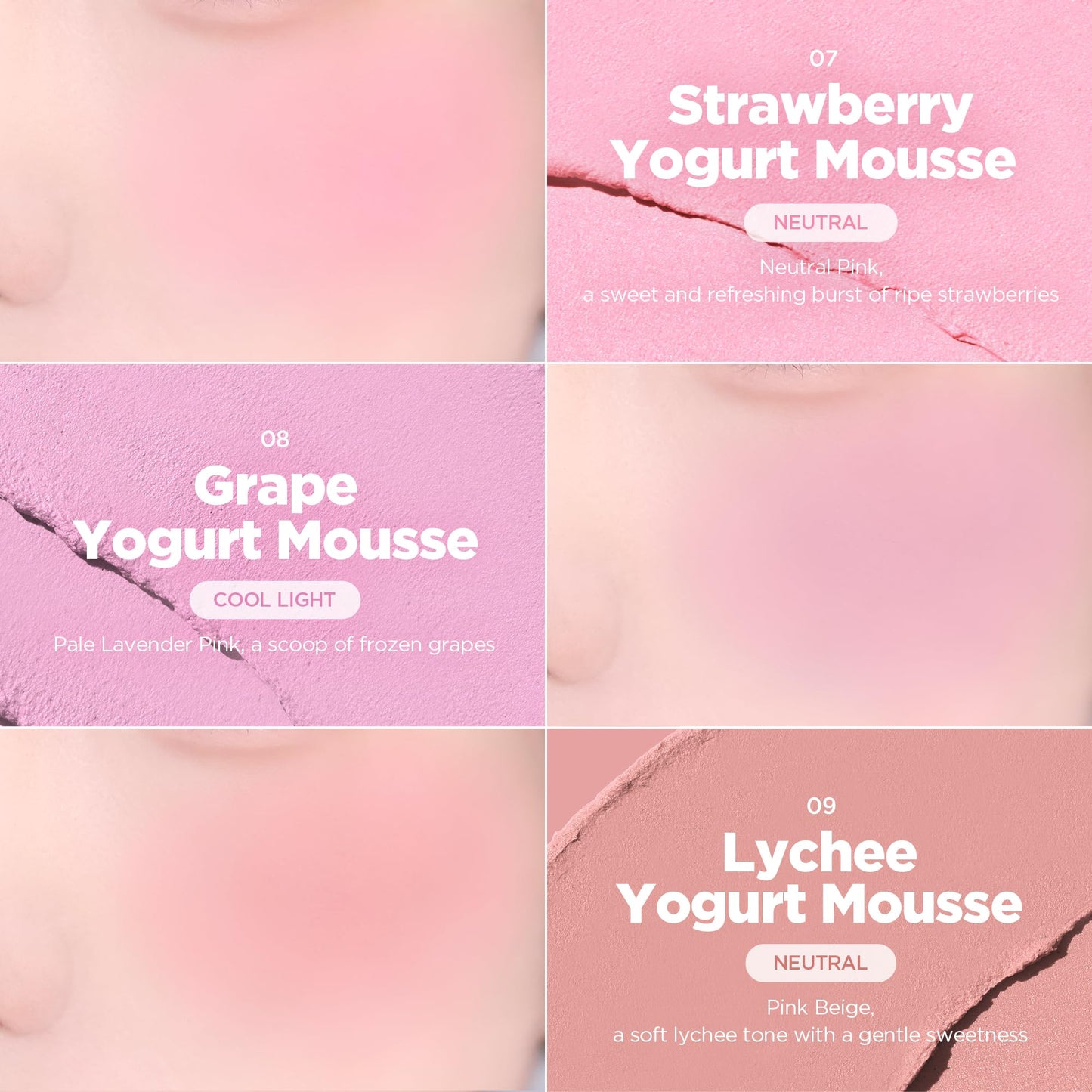 lilybyred Luv Beam Cheek Mousse | Heart-Shaped Korean Cream Blush, Airy Soft-Matte Texture, Soft-Focus & Pore-Blurring Finish, Seamless Buildable, Natural Flush, 0.13 oz. (05 Fig Mousse)