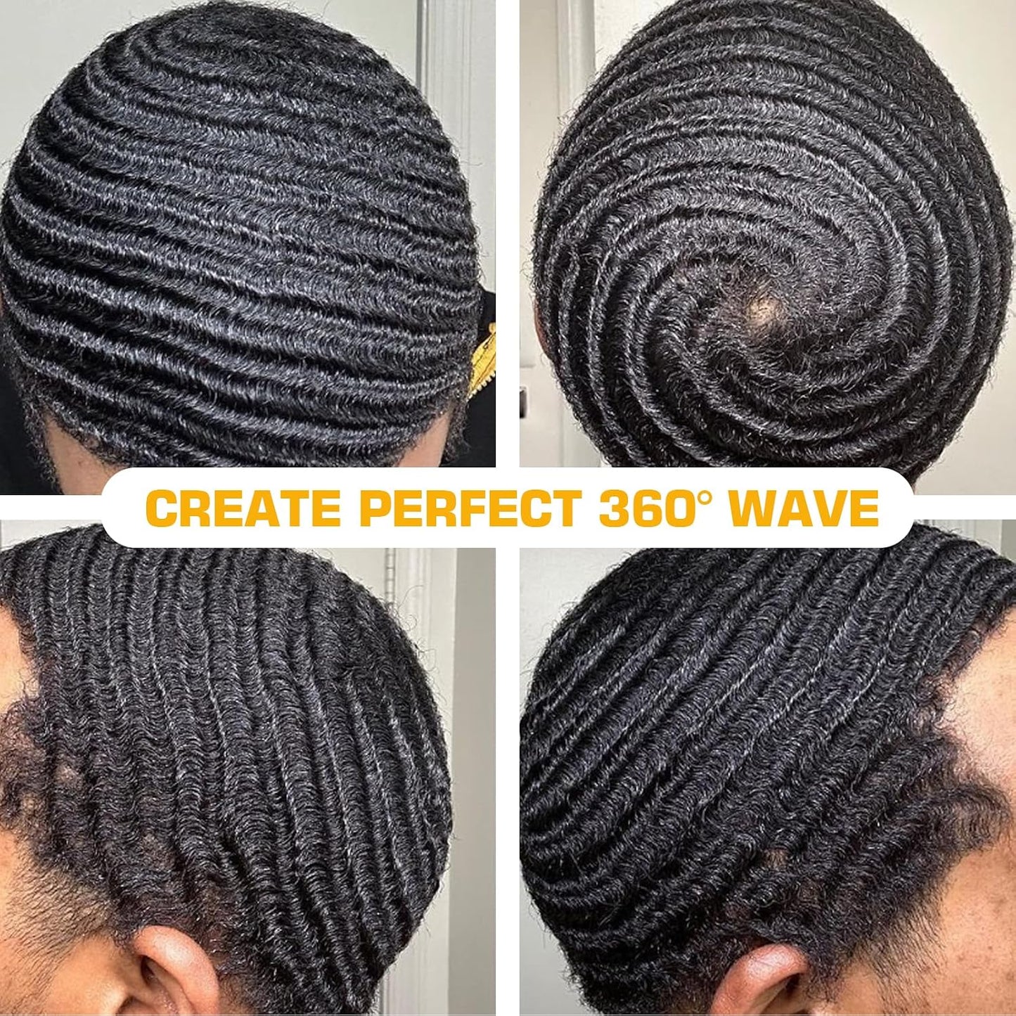 Wave Pomade for Men - Strong Hold Hair Cream for Layered Waves | Moisture & Silky Shine, 4 oz
