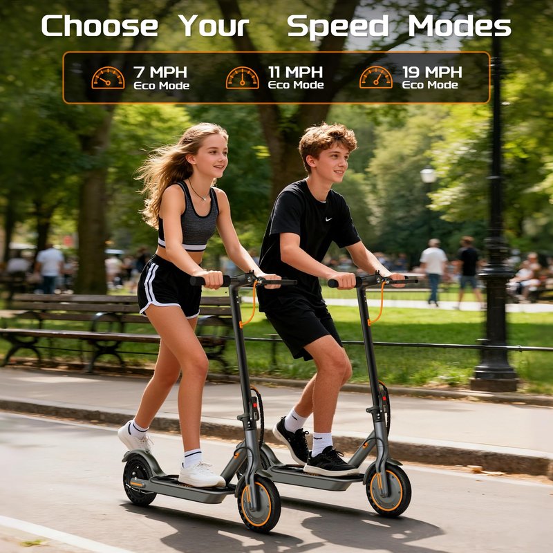 Maxshot Electric Scooter, 8.5" /10" /14" Tire, 16/19/22 Mph Top Speed, 12/16/21/27/28/49/50 Miles Long Range, Folding Escooter for Adults and Kids with Seat Bag, Dual Braking, Dual Suspension, App