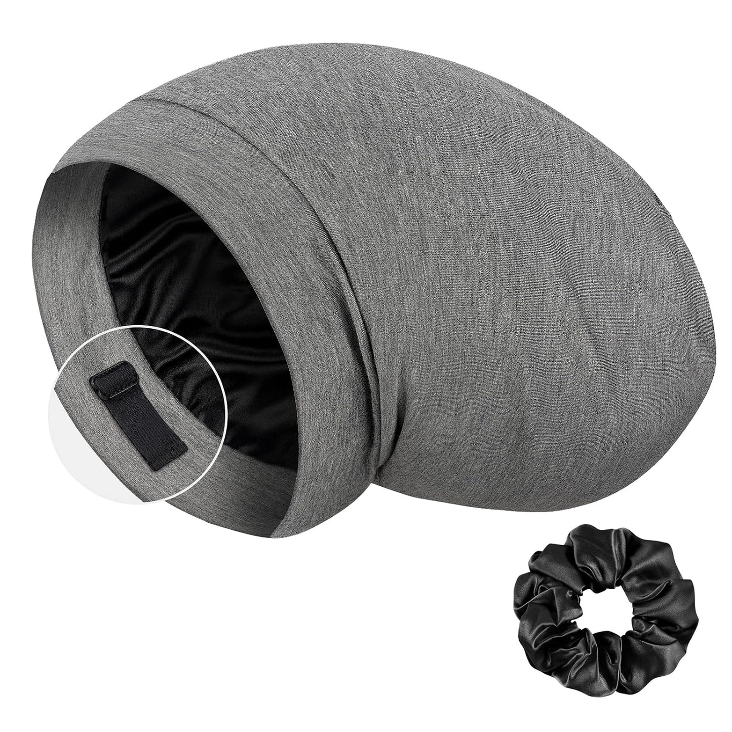 Mulberry Silk Bonnet for Sleeping - Real Silk Sleep Cap for Curly Hair & Braids | White