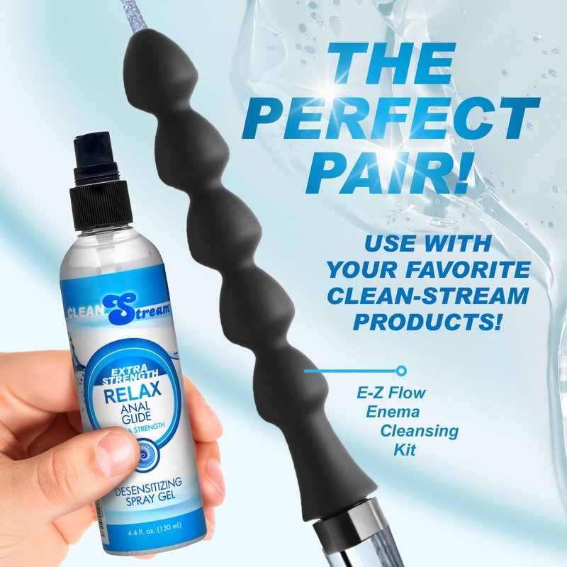 CleanStream Relax Desensitizing Lubricant 4.4 Fl Oz Bottle, Unscented Water-Based Liquid Formula, Supports Comfort and Control, Ideal for Personal Use, Easy Clean-Up Design