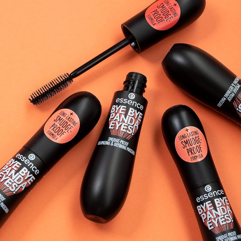 Essence Bye Bye Panda Eyes Tubing Mascara - Smudge-Proof, Volumizing Definition | Vegan & Cruelty-Free