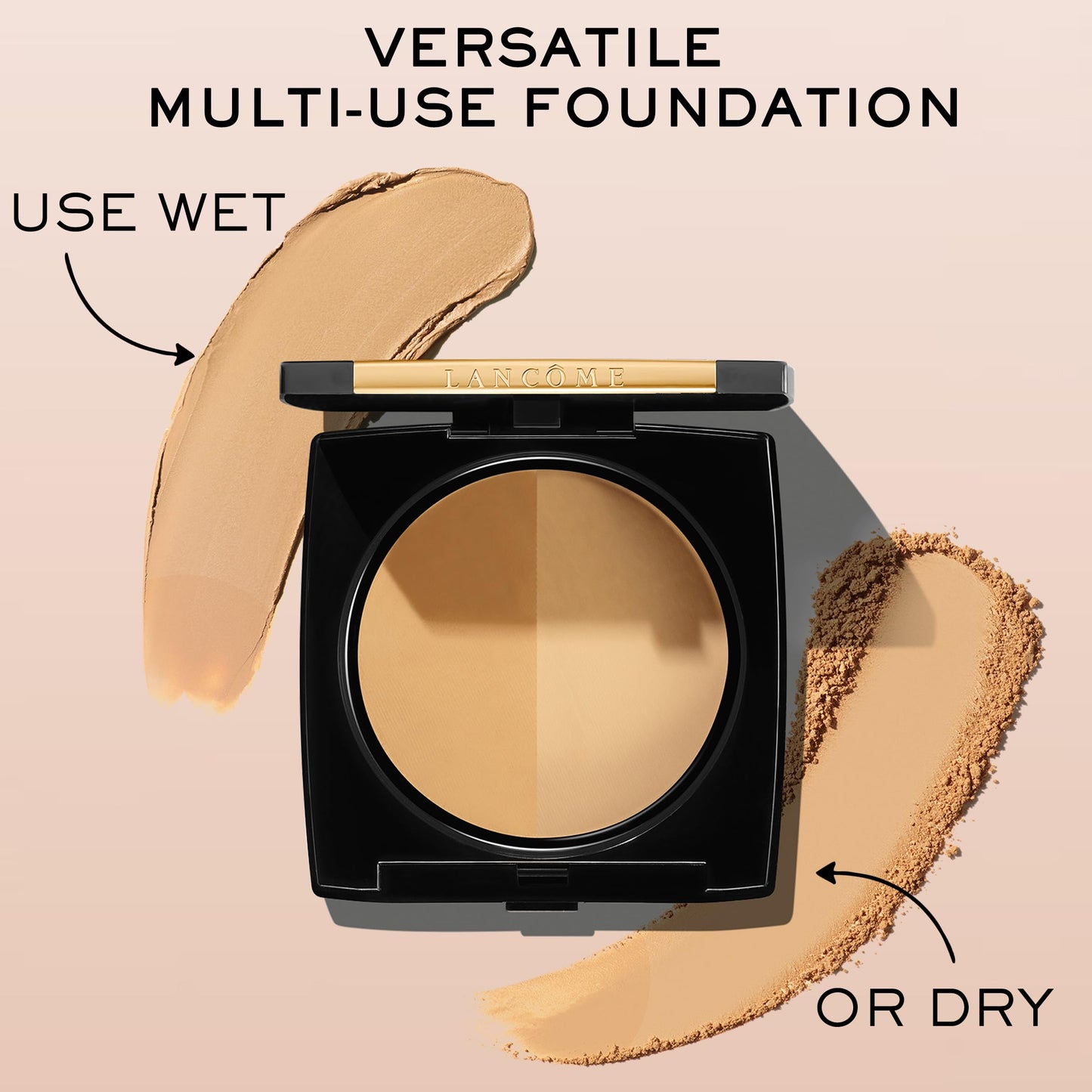 Lancôme Dual Finish Powder Foundation - Natural Finish, Sheer-to-Full Coverage, Longwear Powder Foundation, Controls Shine - 230 Ecru II Warm
