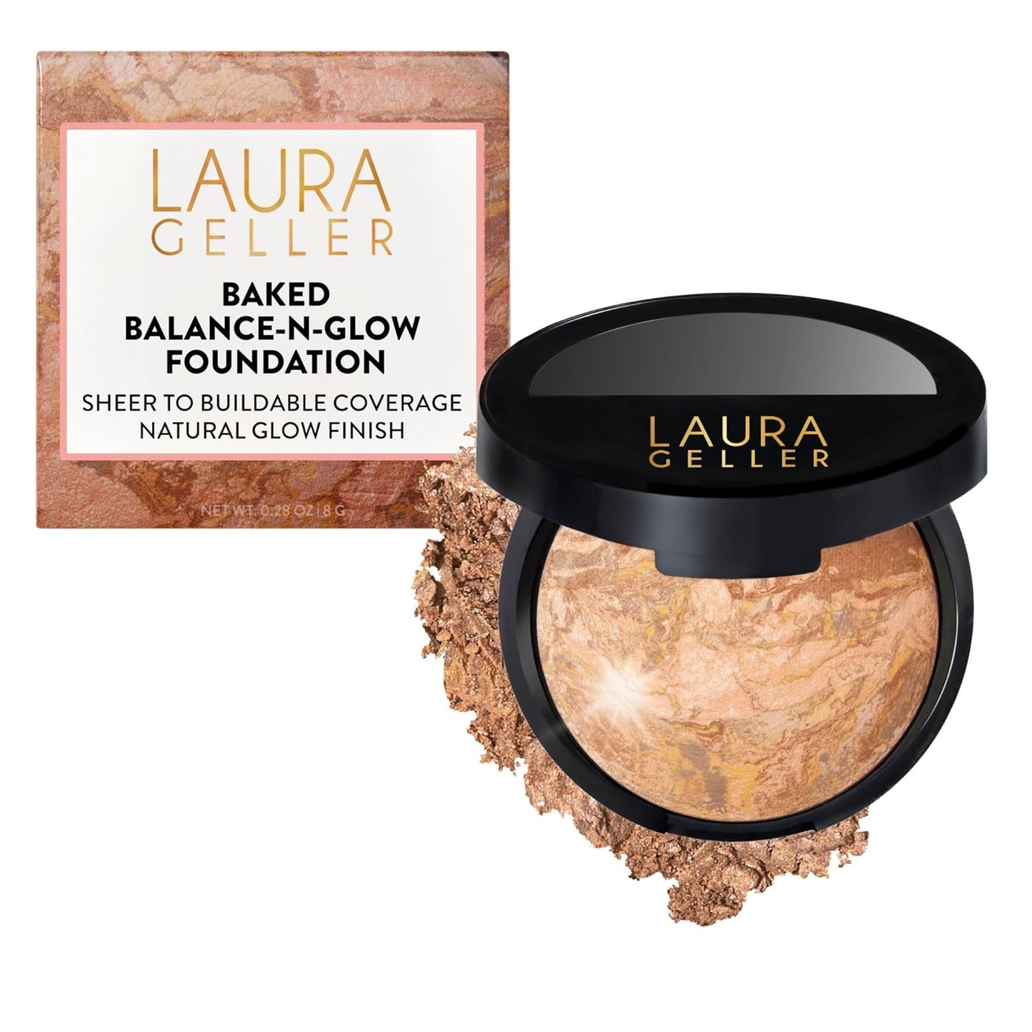 Laura Geller Baked Balance-N-Glow Foundation - Illuminating, Buildable Sheer to Light Coverage | Fair Shade