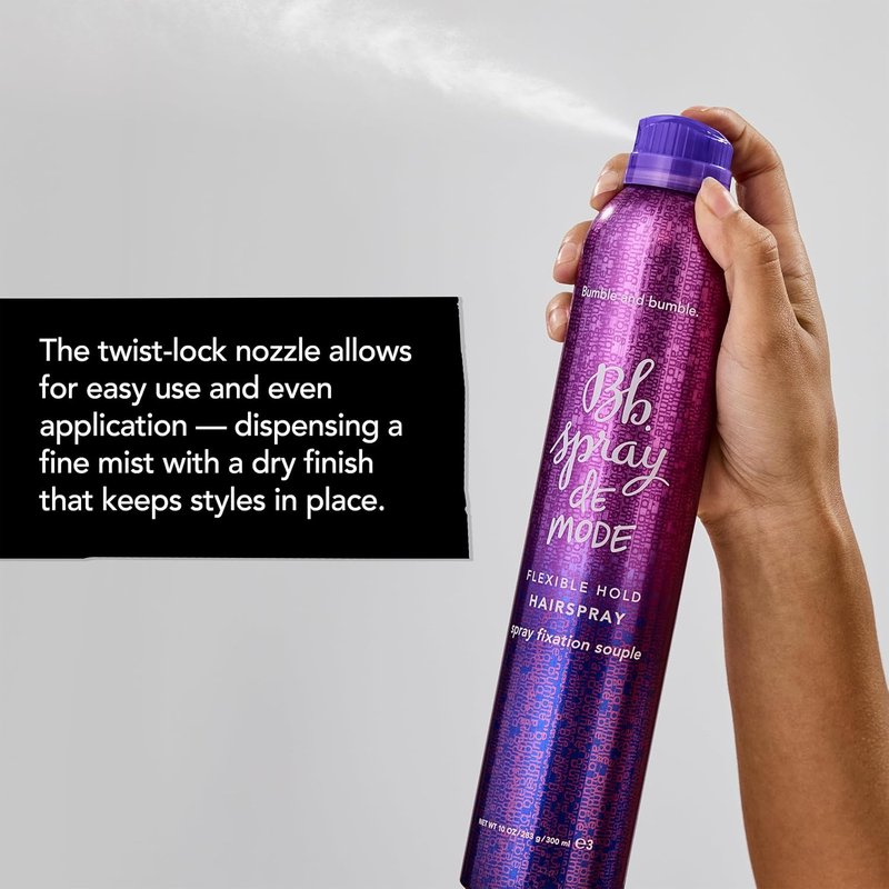 Bumble and Bumble Flexible Hold Hair Spray - Brushable Finish for Curly, Wavy & Straight Hair | 10 oz